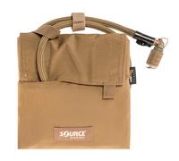 Source Tactical Kangaroo 1L Collapsible Widepac Hydration Bladder with Pouch - High-Flow Push-Pull Storm Drinking Valve - Leakproof Widepac Closure - Zero Taste and Virtually Self-Cleaning - 34oz, Coyote (4001510201)