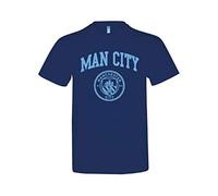 Source Lab Limited Manchester City Crest T Shirt Navy Adults (M)