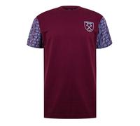 Source Lab West Ham United Graphic T shirt Adults S Claret/Blue