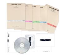 SOURCE MUSIC Ent. - LE SSERAFIM - 3rd Mini Album [EASY] (COMPACT Ver. - Random) Out Folder + Booklet + CD + Photocard + Postcard + Lyric Paper + 2 Pin Badges + 4 Extra Photocards