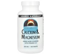 Source Naturals Calcium & Magnesium with Vitamin D3 - 100 Tablets
