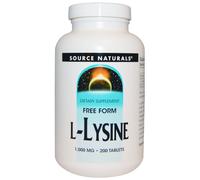 Source Naturals, L-Lysine, 1,000 mg, 200 Tablets