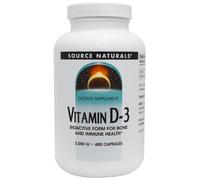 Source Naturals, Vitamin D-3, 2,000 IU, 400 Capsules