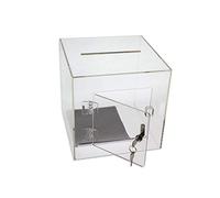 Source One Medium Premium Clear Acrylic Ballot Box Donation Box Cube (10 inch) by SourceOne