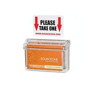 Source One Premium Outdoor Business Card Holder Peel and Stick Clear Unbreakable Take One Sticker Included by SourceOne