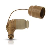 SOURCE Outdoor Helix Valve Kit - High-Flow Helix Bite Valve For Full Flow with Just a Soft Bite - Easy connection via QMT Quick Connect Mechanism - Dirt Shield Protects from Dust and Pollution, Coyote