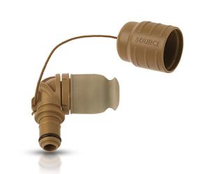 SOURCE Outdoor Helix Valve Kit - High-Flow Helix Bite Valve For Full Flow with Just a Soft Bite - Easy connection via QMT Quick Connect Mechanism - Dirt Shield Protects from Dust and Pollution, Coyote