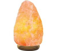 SourceDIY 8-12 Kg Natural Therapeutic Himalayan Crystal Salt Lamp- and Crafted With Natural Colour Wooden Base With Uk Certified Electric Plug & Dimmer Cable Adorable Gift For Wedding anniversary