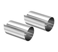sourcing map 0.06x100x1000mm 304 Stainless Steel Roll Sheet Fine Plate Sheet Foil for Crafts, Electronic Equipment, Silver Tone 2Pcs