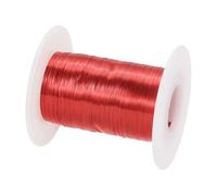 sourcing map 0.12mm Magnet Wire 3258ft (993m) Enameled Copper Wires Magnet Winding Coil 100g F Grade 311 Fahrenheit (155 Celsius) for Transformers Inductors, Red