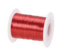 sourcing map 0.16mm Magnet Wire 3668ft (1118m) Enameled Copper Wires Magnet Winding Coil 200g F Grade 311 Fahrenheit (155 Celsius) for Transformers Inductors, Red