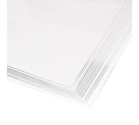sourcing map 0.1mm Thick A4 Size Clear PVC Sheet 297mm x 210mm Transparent Rigid Plastic Sheet,Office,DIY Cutting,20pcs
