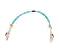sourcing map 0.2 Meters 0.6Ft Fiber Patch Cable Multimode Duplex LC-LC OM4 LSZH Fiber Optic Jumper Green for Network Transceiver Instrumentation 1Pcs