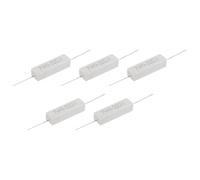 sourcing map 0.22 Ohm Ceramic Cement Resistor, 7W Power Wirewound Horizontal Cement Resistor Kit Tolerance 5% for Audio Equipment Power Adapters Frequency Divider Circuit Board(Pack of 5)