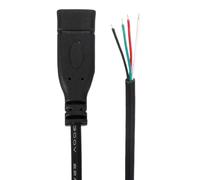 sourcing map 0.25M/0.8Ft Type C Female Plug Bare Wire Pigtail Cable, 28AWG 12V 3A USB C Plug to 4 Pin Bare Wire Open End Connector Plug for DIY Keyboard Fan Equipment Replace Repair 2 Pcs