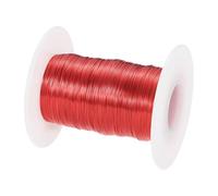 sourcing map 0.2mm Magnet Wire 1175ft (358m) Enameled Copper Wires Magnet Winding Coil 100g F Grade 311 Fahrenheit (155 Celsius) for Transformers Inductors, Red