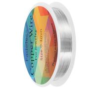sourcing map 0.3mm/28 Gauge Copper Wire for Jewelry Making, 1 Roll Craft Tarnish Resistant Beading Wire for Jewelry Making Supplies DIY (Silver)