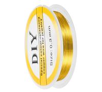 sourcing map 0.3mm/28 Gauge Copper Wire for Jewelry Making, 1 Roll Craft Tarnish Resistant Beading Wire for Jewelry Making Supplies DIY (Dark Gold)-20m