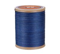 sourcing map 0.45mm Leather Sewing Waxed Thread, 219 Yards / 200m, Polyester Waxed Cord Linen Thread String for Leather Crafts, Bookbinding, Shoe Repairing, Blue
