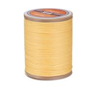 sourcing map 0.45mm Leather Sewing Waxed Thread, 219 Yards / 200m, Polyester Waxed Cord Linen Thread String for Leather Crafts, Bookbinding, Shoe Repairing, Cream