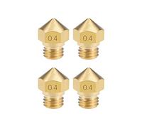 sourcing map 0.4mm 3D Printer Nozzle Head M7 Thread Replacement for MK10 1.75mm Extruder Print, Brass 4pcs