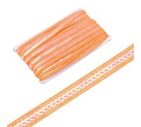 sourcing map 0.5 Inch x 35Yards Sequin Ribbon Trim Sequin Braid Trim Flat Glitter Ribbon for Crafts Embellishments Costume Hats Dress Shoes Headband Sewing, Orange