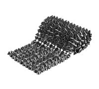 sourcing map 0.5 Yard Sew Stitch on Cone Spikes Studs, 12Rows Plastic Flat Back Spike Rivet Punk Trim Ribbon for DIY Clothing, Bags, Shoes Decoration, Gray