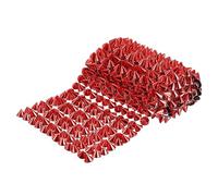 sourcing map 0.5 Yard Sew Stitch on Cone Spikes Studs, 12Rows Plastic Flat Back Spike Rivet Punk Trim Ribbon for DIY Clothing, Bags, Shoes Decoration, Red