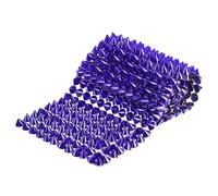 sourcing map 0.5 Yard Sew Stitch on Cone Spikes Studs, 12Rows Plastic Flat Back Spike Rivet Punk Trim Ribbon for DIY Clothing, Bags, Shoes Decoration, Sapphire