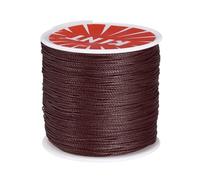 sourcing map 0.55mm Leather Sewing Waxed Thread, 116 Yards / 106m, Polyester Waxed Cord Linen Thread String for Leather Crafts, Bookbinding, Shoe Repairing, Brown