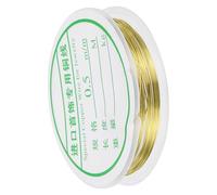 sourcing map 0.5mm/24 Gauge Copper Wire for Jewelry Making, 1 Roll Craft Tarnish Resistant Beading Wire for Jewelry Making Supplies(Gold)-6m
