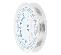 sourcing map 0.5mm/24 Gauge Copper Wire for Jewelry Making, 1 Roll Craft Tarnish Resistant Beading Wire for Jewelry Making Supplies(Silver)-6m