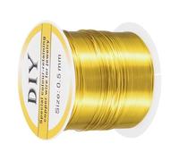 sourcing map 0.5mm/24 Gauge Copper Wire for Jewelry Making, 1 Roll Craft Tarnish Resistant Beading Wire for Jewelry Making Supplies DIY (Gold)-52m
