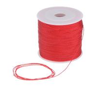Sourcing Map 0.6mm Nylon Cord 164 Yards - Satin String for Bracelet, Chinese Knotting, Beading Thread, Jewelry Making, Braided Necklaces, Macrame Trim Craft - Red