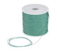 Sourcing Map 0.6mm Nylon Cord 164 Yards Satin String for Bracelet, Chinese Knotting, Beading Thread, Jewelry Making, Braided Necklaces, Macrame Trim Craft - Blue Green