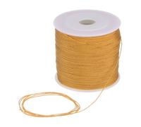 Sourcing Map 0.6mm Nylon Cord 164 Yards Satin String for Jewelry Making, Bracelet, Chinese Knotting, Beading Thread, Braided Necklaces, Macrame Trim Craft - Gold Tone