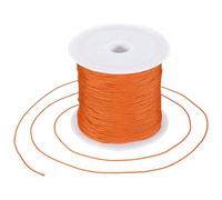 sourcing map 0.6mm Nylon String for Bracelets, 44 Yards Satin Nylon Beading Thread Chinese Knotting Cord for Jewelry Making DIY Craft Beading Friendship Necklace Bracelet(Bright Orange)