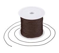 sourcing map 0.6mm Nylon String for Bracelets, 44 Yards Satin Nylon Beading Thread Chinese Knotting Cord for Jewelry Making DIY Craft Beading Friendship Necklace Bracelet(Coffee)