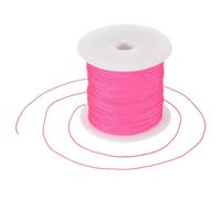 sourcing map 0.6mm Nylon String for Bracelets, 44 Yards Satin Nylon Beading Thread Chinese Knotting Cord for Jewelry Making DIY Craft Beading Friendship Necklace Bracelet(Fluorescent Pink)