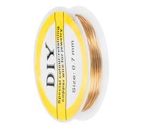 sourcing map 0.7mm/21 Gauge Copper Wire for Jewelry Making, 1 Roll Craft Tarnish Resistant Beading Wire for Jewelry Making Supplies DIY (Bright Gold)-4m