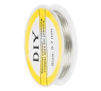 sourcing map 0.7mm/21 Gauge Copper Wire for Jewelry Making, 1 Roll Craft Tarnish Resistant Beading Wire for Jewelry Making Supplies DIY (Silver)-4m