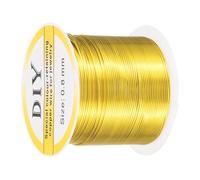 sourcing map 0.8mm/20 Gauge Copper Wire for Jewelry Making, 1 Roll Craft Tarnish Resistant Beading Wire for Jewelry Making Supplies DIY (Gold)-22m