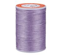 sourcing map 0.8mm Leather Sewing Waxed Thread, 55m / 60 Yards, Polyester Waxed Cord Linen Thread String for Leather Crafts, Bookbinding, Shoe Repairing, Lilac