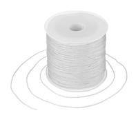 sourcing map 0.8mm Nylon String for Bracelets, 44 Yards Satin Nylon Beading Thread Chinese Knotting Cord for Jewelry Making DIY Craft Beading Friendship Necklace Bracelet(Silver Gray)