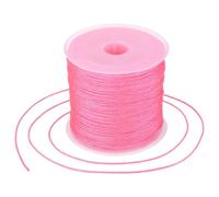 sourcing map 0.8mm Nylon String for Bracelets, 44 Yards Satin Nylon Beading Thread Chinese Knotting Cord for Jewelry Making DIY Craft Beading Friendship Necklace Bracelet(Pink Red)