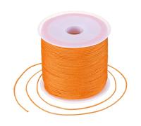 sourcing map 0.8mm Nylon String for Bracelets, 44 Yards Satin Nylon Beading Thread Chinese Knotting Cord for Jewelry Making DIY Craft Beading Friendship Necklace Bracelet(Orange)