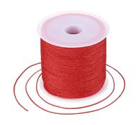 sourcing map 0.8mm Nylon String for Bracelets, 44 Yards Satin Nylon Beading Thread Chinese Knotting Cord for Jewelry Making DIY Craft Beading Friendship Necklace Bracelet(Red)