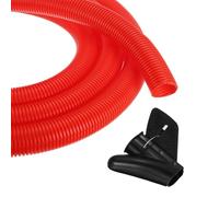 sourcing map 1 1/2 Inch 6.6ft Split Wire Loom Tubing, Flexible Cord Protectors with Installation Tool Cable Management Sleeve Conduits Cover for Office Home Electrical Automotive Wires, Red