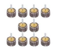 sourcing map 1-1/2 Inch Flap Wheels Shank Mounted Sanding Disc Abrasive Wheel 80 Grits 10 Pcs