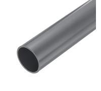 sourcing map 1 1/2 Inch PVC Rigid Tube Round Pipe Tubing Hardware Tubing 34.2mm ID 38mm OD 9" Length Light Grey High Impact for Water Pipe, Crafts, Cable Sleeve